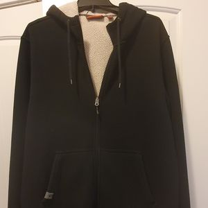 Men's fleece lined zip up hoodie